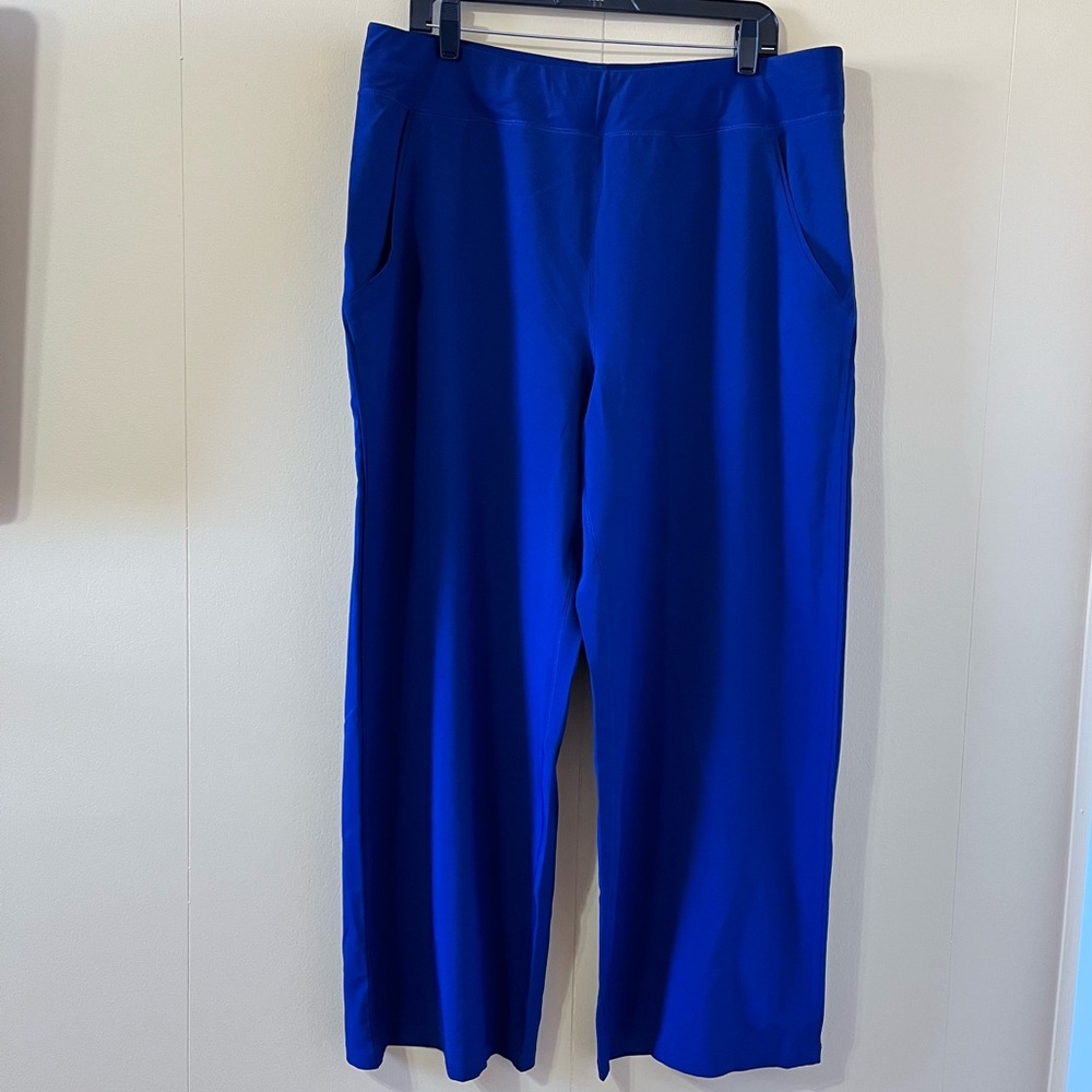 Lands End Elastic Waist Wide Legs Comfy Pants XL/P 18 Pre-owned